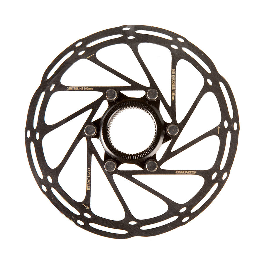 SRAM, Centerline CenterLock Black, 160mm, Center Lock