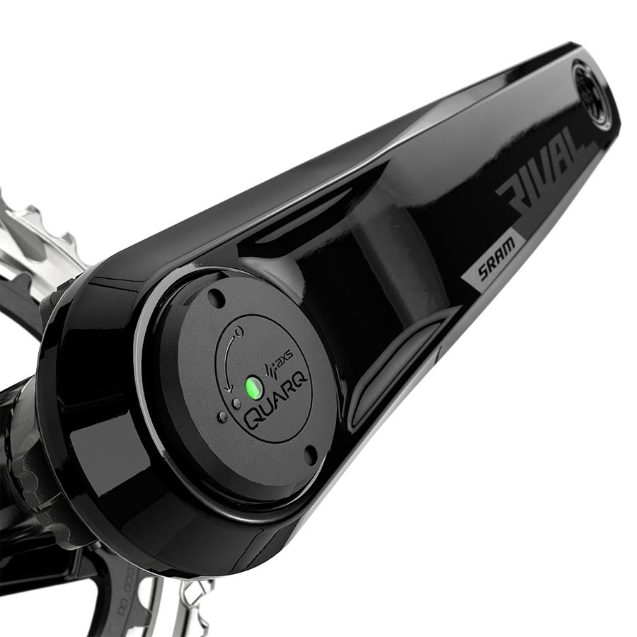 SRAM, Rival D1 Quarq 2x, Power Meter Crankset, Speed: 12, Spindle: 28.99mm, BCD: 107, 48/35, DUB, 172.5mm, Black, Road Disc